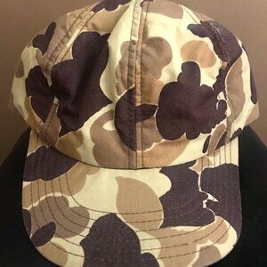 VINTAGE 1980s DUCK CAMO CAP 3M THINSULATE GORE-TEX TRAPPER HAT- MADE IN THE USA